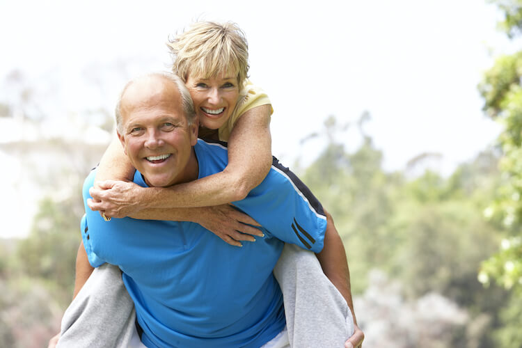 Senior couple happy to take advantage of Springpoint Choice, a continuing care at home program.