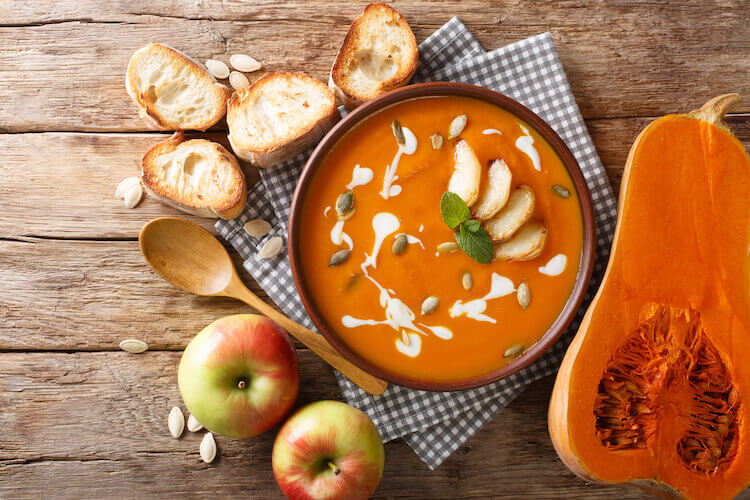 Butternut squash and apple soup.